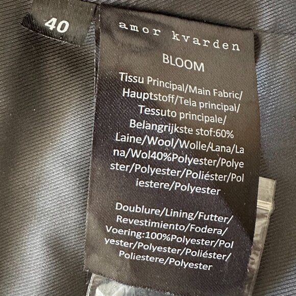 AMOR KVARDEN BLOOM WOOL-BLEND COAT – SIZE 40 - Picture 6 of 9